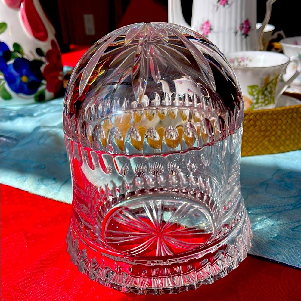 Elegant 2 piece Crystal Dome Cover lid  cookie candy dish